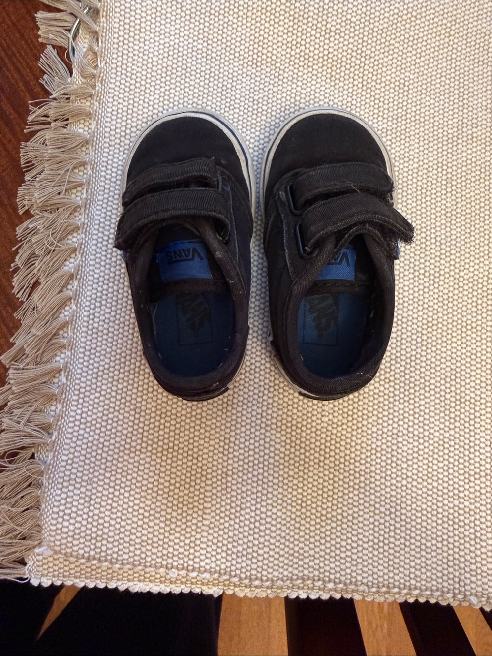 Vans Toddler Black Velcro Skate Sneakers